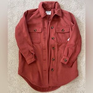 NWT Old Navy Dark Coral Button Front Shacket